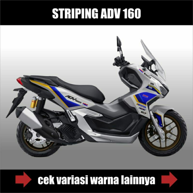 Striping Honda ADV 160 New Livery Hrc Racing / Stiker Motor ADV 160 Baru / Sticker Lis Variasi / Sto