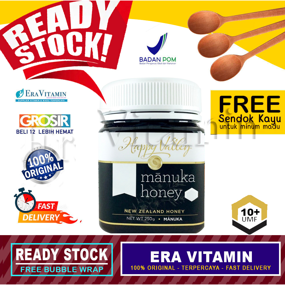 

Happy Valley UMF 10+ (250gr) Manuka Honey Madu BPOM