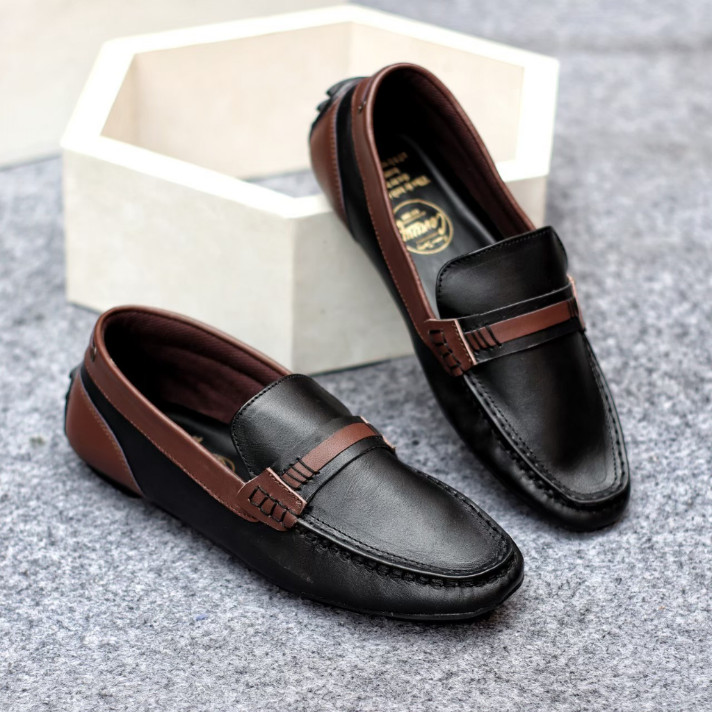 CEVANY VOXY - SEPATU PRIA PANTOFEL SLIP ON KULIT ASLI