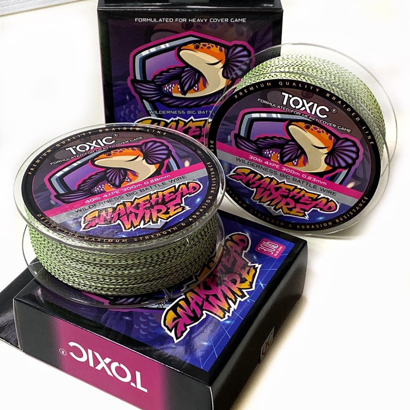 Senar PE Toxic Snakehead Wire 300m (Special untuk casting Tomman & Snakehead