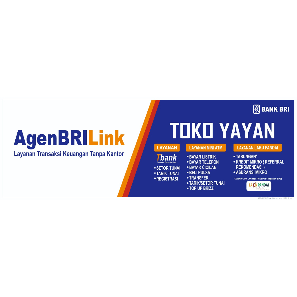 Spanduk Agen BRI LINK Custom Design