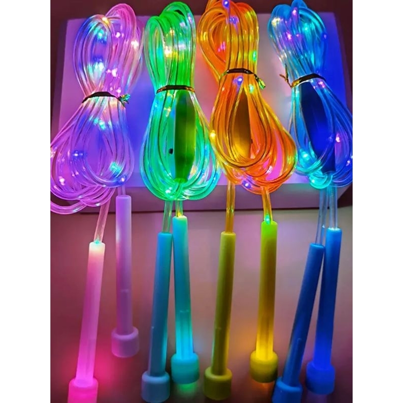Lompat Tali LED lampu warna-warni Anak-anak Olahraga Skipping