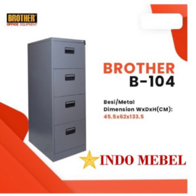 Filling Cabinet Brother 4 Laci Besi Arsip / Filing Cabinet B104 READY MURAH MAKASSAR