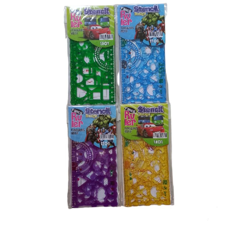 

Penggaris pola isi 2 pcs/ Penggaris bentuk pola/ Stencil ruler set isi 2 pcs