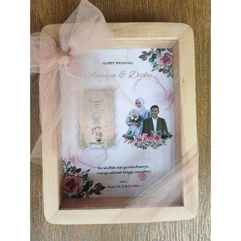 frame 3d/ frame aklirik/ hampers wedding/ hampers antam/ kado wedding/ kado ultah/ kado babyborn