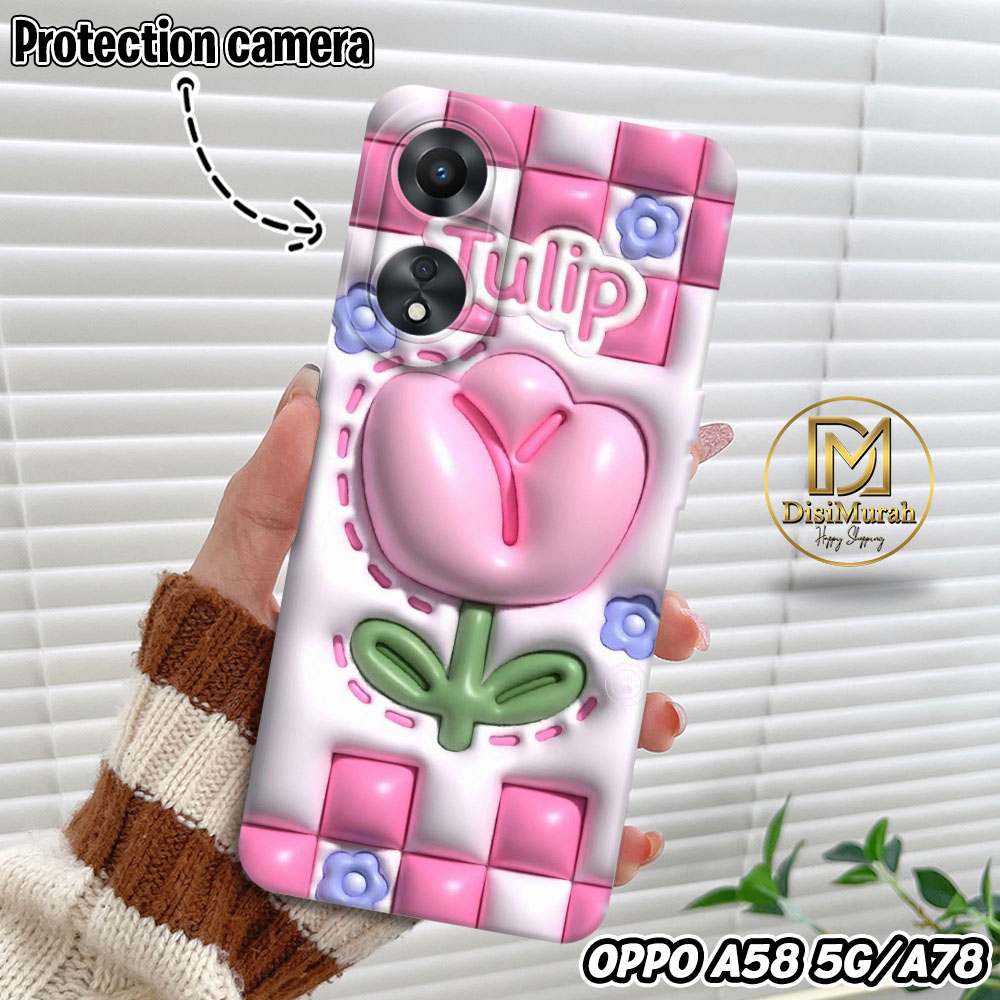 (DS2430) Case Hp Pro Kamera OPPO A78  MOTIF BUNGGA  Ready Untuk semua tipe handphone Vivo Realme Xiaomi Samsung Infinix Itel vision Iphone Softcase Lentur casing protection