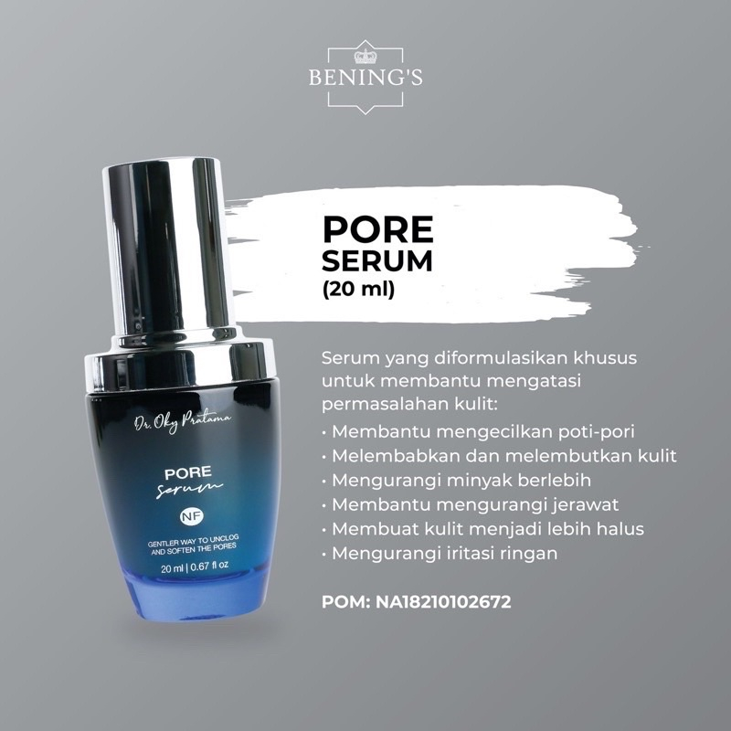 Benings Pore Serum / Serum Pengecil Pori-Pori | Bening Skincare |