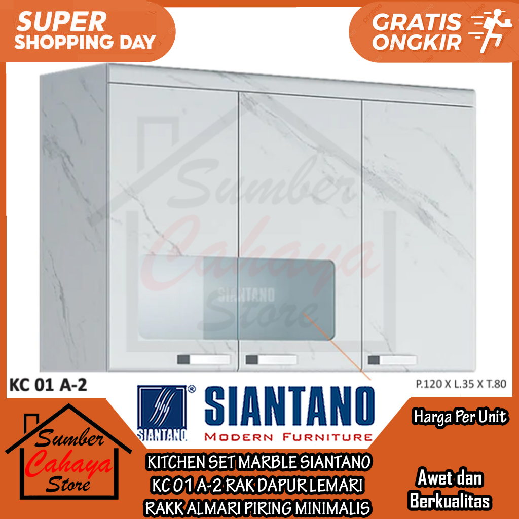 [Kargo] RAK DAPUR KITCHEN SET SIANTANO KC 01 A-2 RACK CABINET GANTUNG TEMPEL DINDING TEMBOK MINIMALI