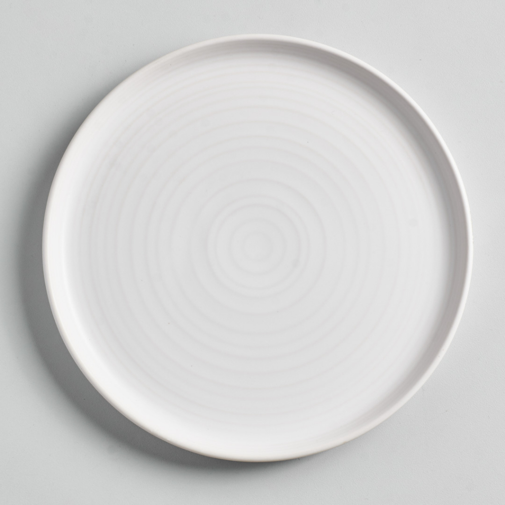 BREWSUNIQ - Fusion White Salad Plate | Piring Keramik Putih Piring Makan Salad Dessert Cafe Restoran