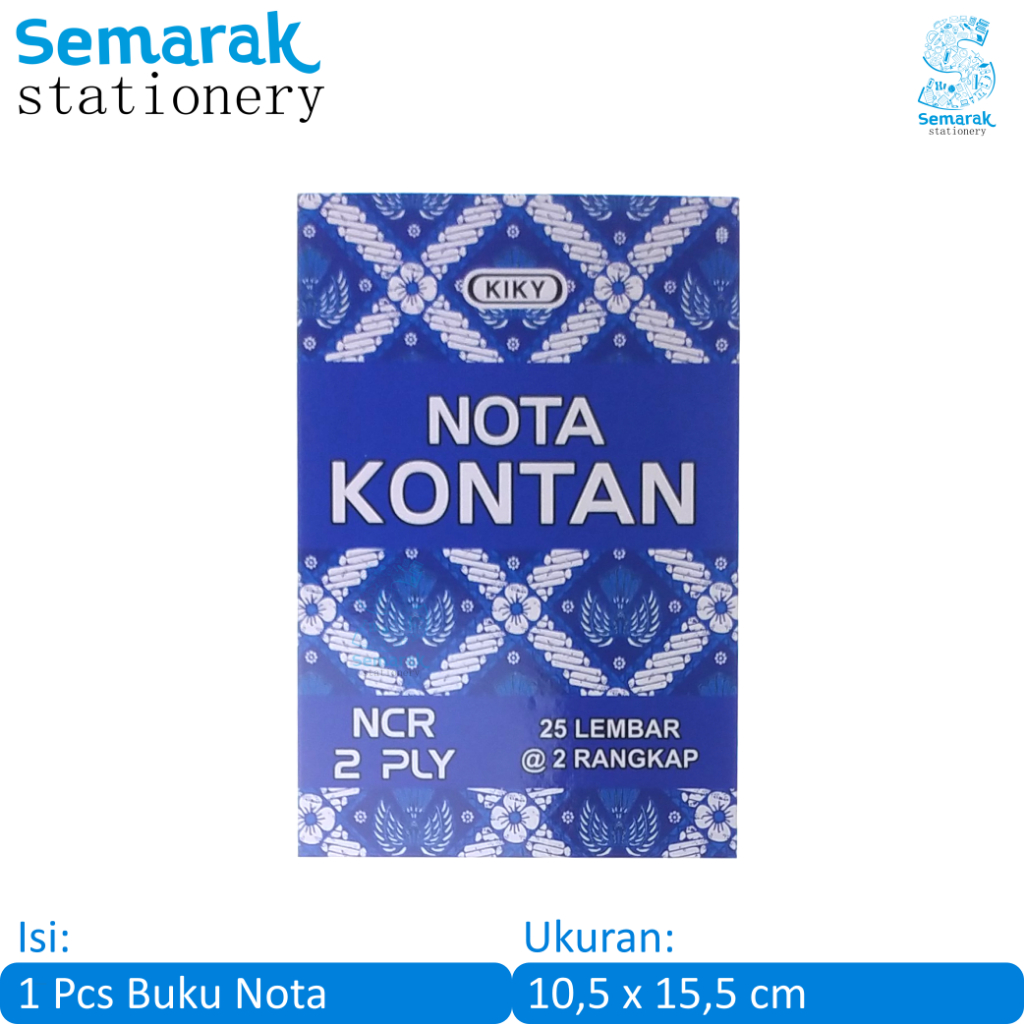 

Kiky Nota Kontan Bon Kecil NCR 2 Ply [1 Buku / 25 Lembar]