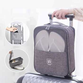 Tas Sepatu Sandal 3 layer Travel Organizer Shoes Bag