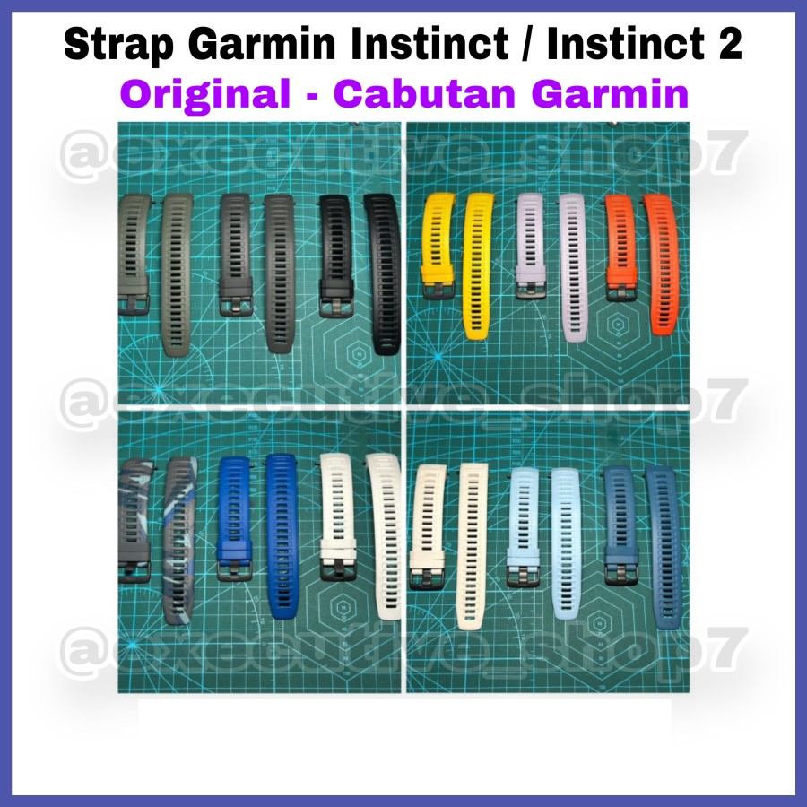 Strap Garmin Instinct / Instinct 2 - 22mm - Original - Cabutan Garmin