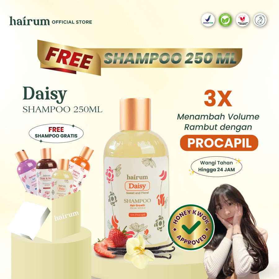 	 𝐇𝐀𝐈𝐑𝐔𝐌 Daisy 250ML Shampoo BUY 1 GET 1 Dengan Ekstrak Procapil	