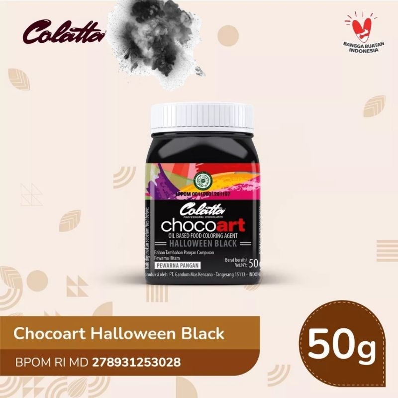 

PEWARNA COKLAT PUTIH COLATTA WARNA HITAM CHOCO ART BLACK 50GR MAKANAN