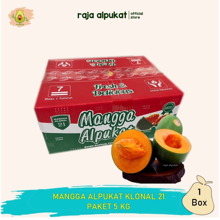 

(PAKET 5 KG) MANGGA ALPUKAT CLONAL 21 BANGIL MASAK POHON