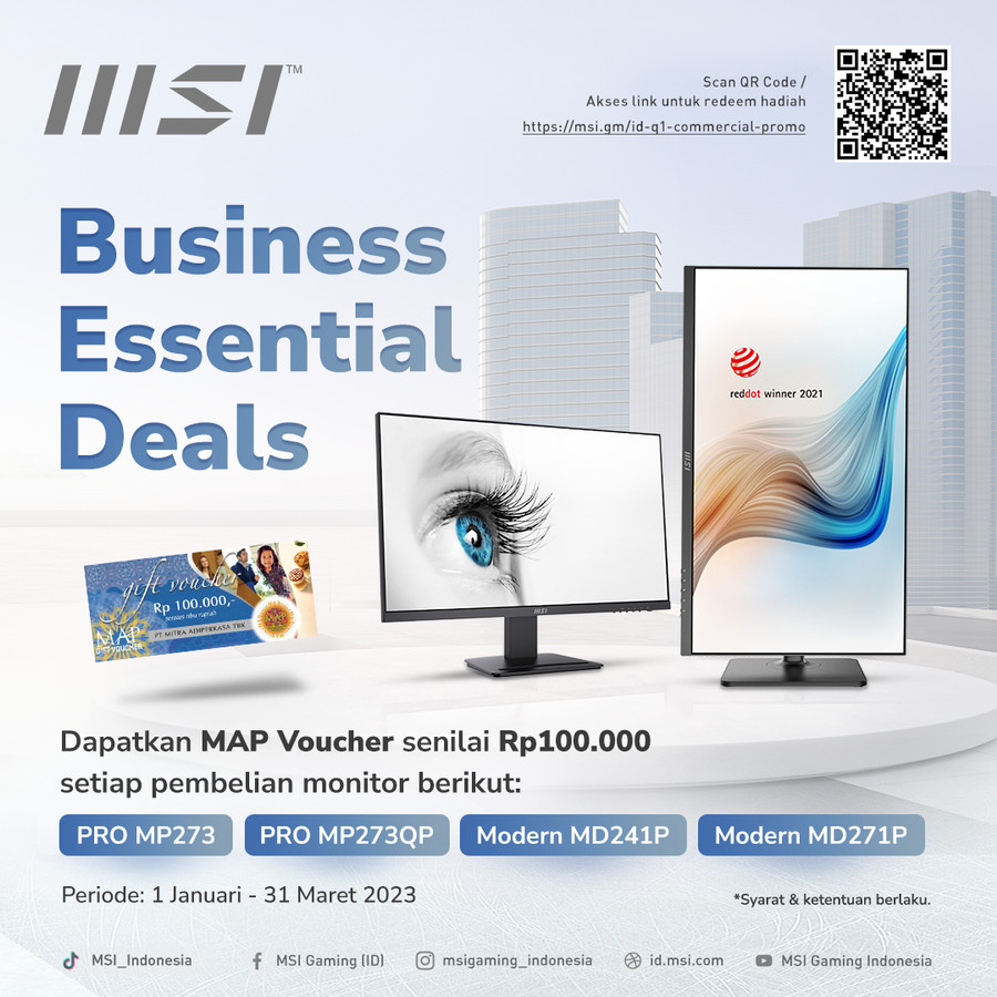 Monitor MSI Modern MD271P 27 Inch IPS FHD Speaker 75Hz