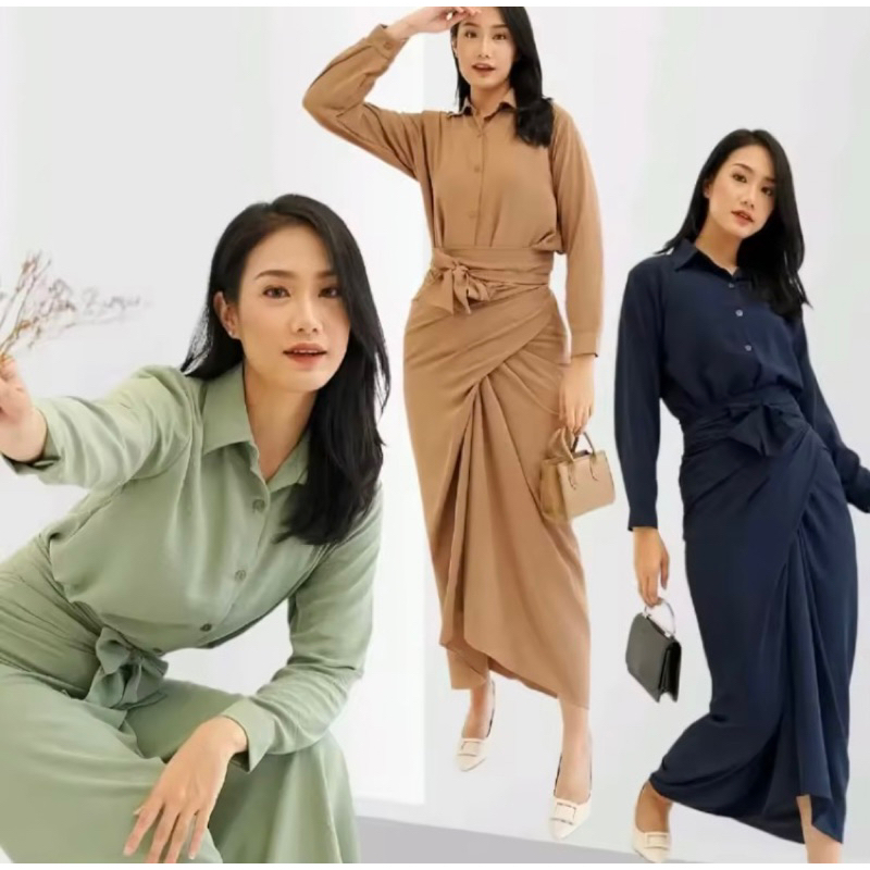 Setelan Rok Lilit/Set Christine/kondangan Style