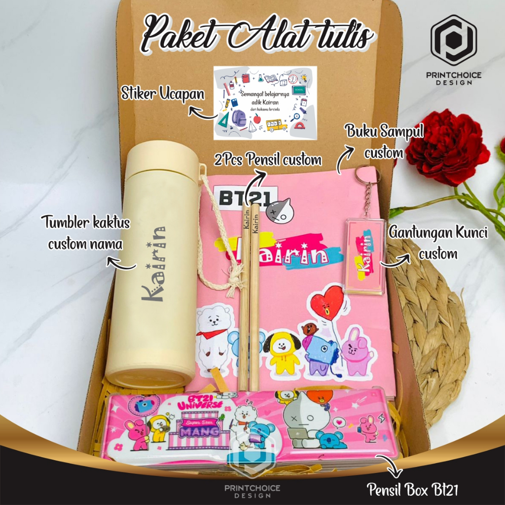 

HAMPERS ANAK SEKOLAH PAKET ALAT TULIS LENGKAP / GIFT BOX / PAKET KADO / HAMPERS KARAKTER BT21