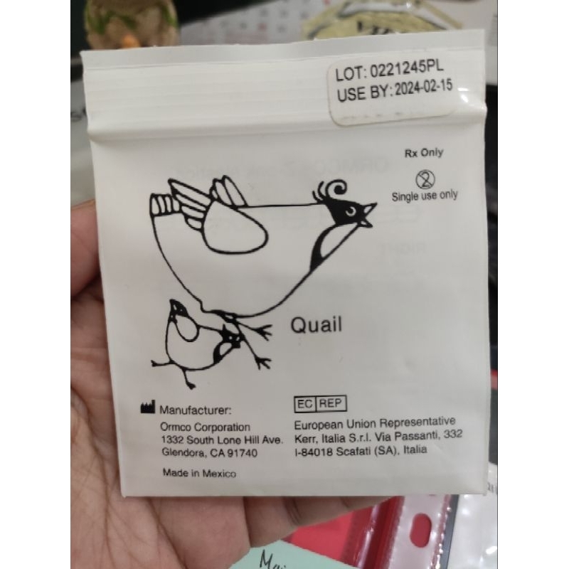 Ormco Elastik Elastic Gigi Quail 3/16 2 Oz per bungkus