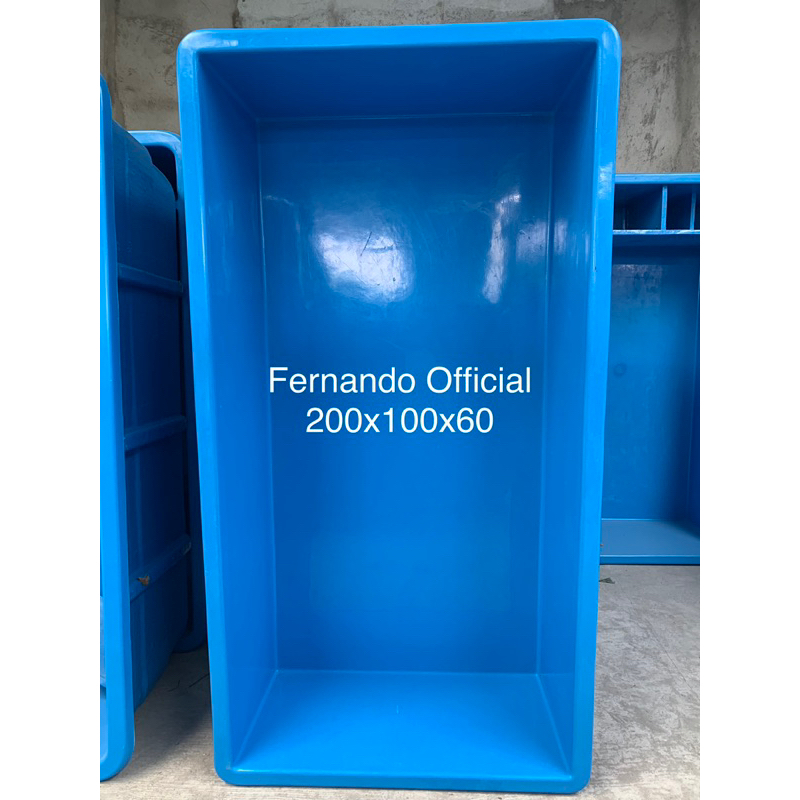 Bak Fiber Kotak / Kolam Fiber Persegi 200 x 100 x 60cm