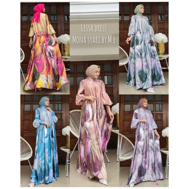 (9) Dress Gamis LISSA DRESS Mona Syari By ME. TZYN Shop