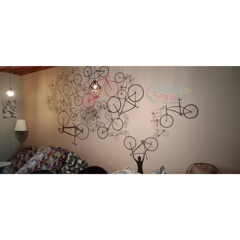 Jasa lukis dinding mural | lukis dinding mural tema sepeda, cafe , resto korea