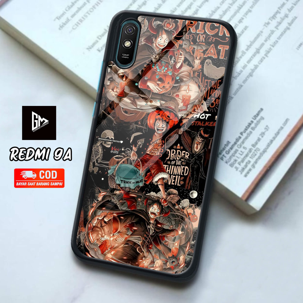 Case Kilau Glossy XIAOMI REDMI 9A terbaru Fashion Casing ANIME ONE PIECE - Pelindung Hp Hardcase Sof