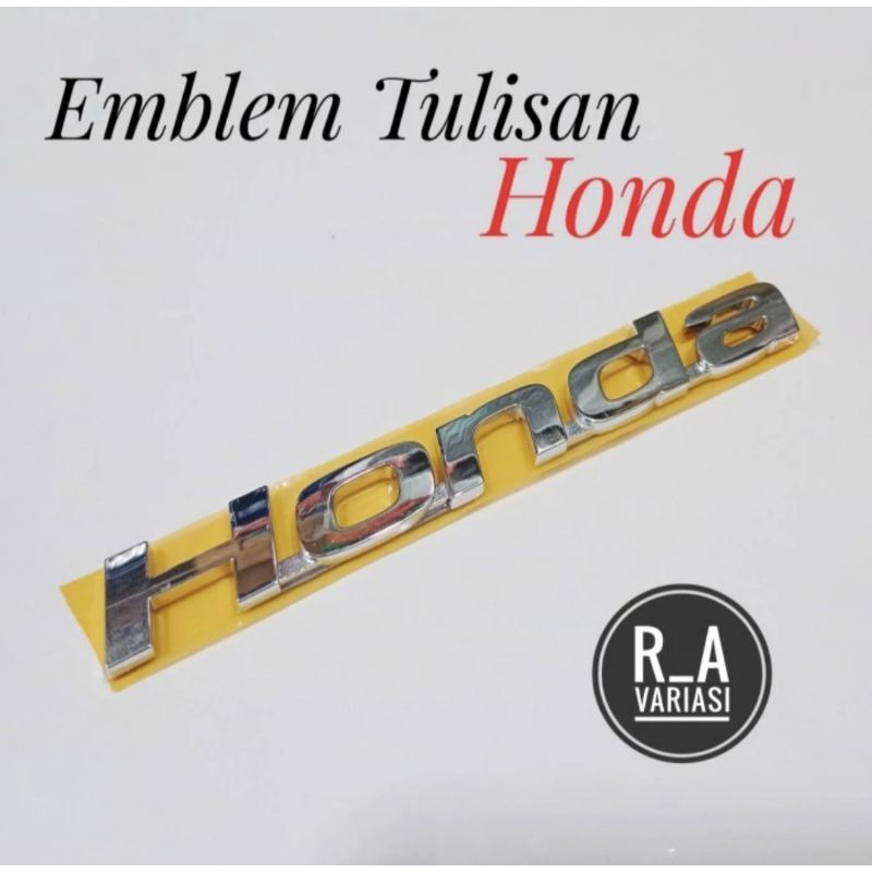 Emblem Tulisan Honda Emblem Bagasi Belakang Honda Brio