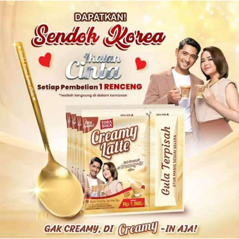 torabika creamy latte free sendok / kopi torabika murah