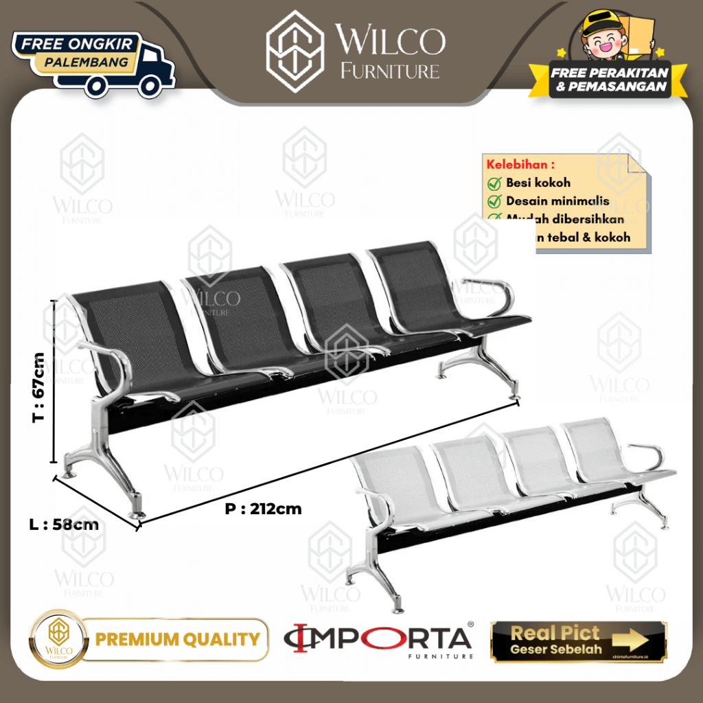 Kursi Tunggu Bandara Rumah Sakit / Kursi Tunggu 4 Seater