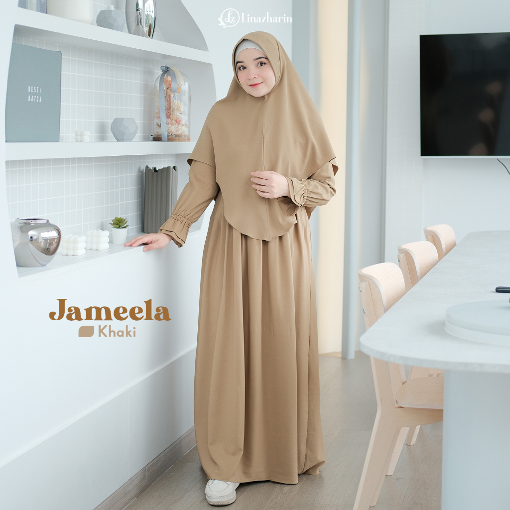 Jameela Series Gamis Set Khimar ( Gamis &amp; Khimar ) By Linazharin