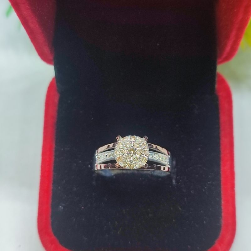 cincin wanita ikat perak full berlian eropa asli free memo harga murah langsung dari pengrajin