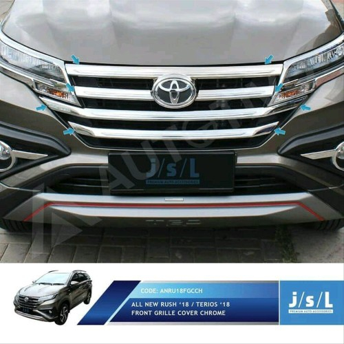 GRILL DEPAN ALL NEW RUSH MODEL FULL CHROME - GRILL ALL NEW RUSH - ACCECORIES MOBIL ALL NEW RUSH - VA