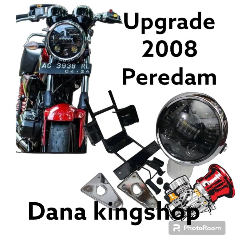 lampu LED rx king bulat 7inc set breket komplit