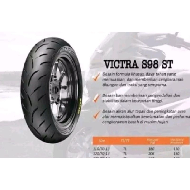 Ban 140 70-13 maxxis Ban luar n max 140/70-13 tubeless maxxis victra