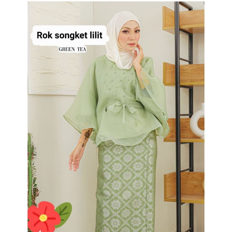 Rok Songket Kebaya / Rok Kebaya Modern Bawahan / Rok Lilit Kebaya Modern / Rok Songket Wanita Siap P