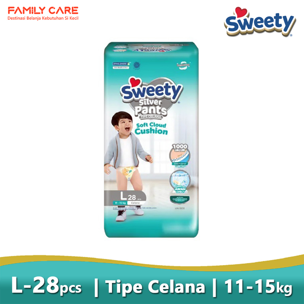 Sweety Silver Pants L28 | Popok Sweety L 28