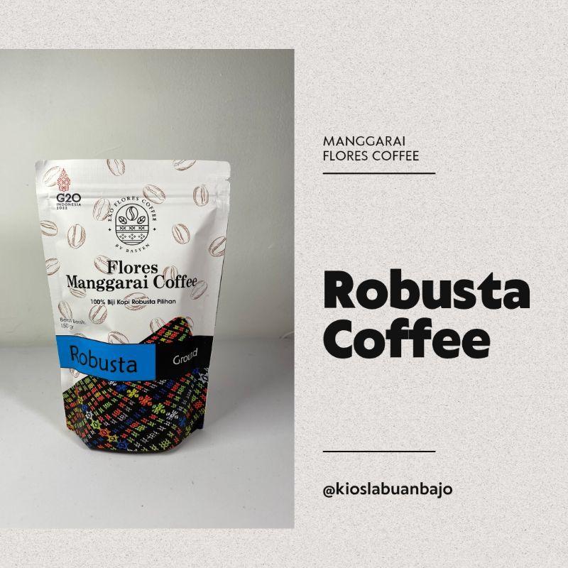 

Kopi Bubuk Robusta Exo Flores 150 gr Oleh oleh Labuan Bajo NTT