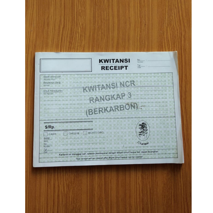 

Buku Kuitansi BAMBOO 3 Rangkap Berkarbon - Best Quality
