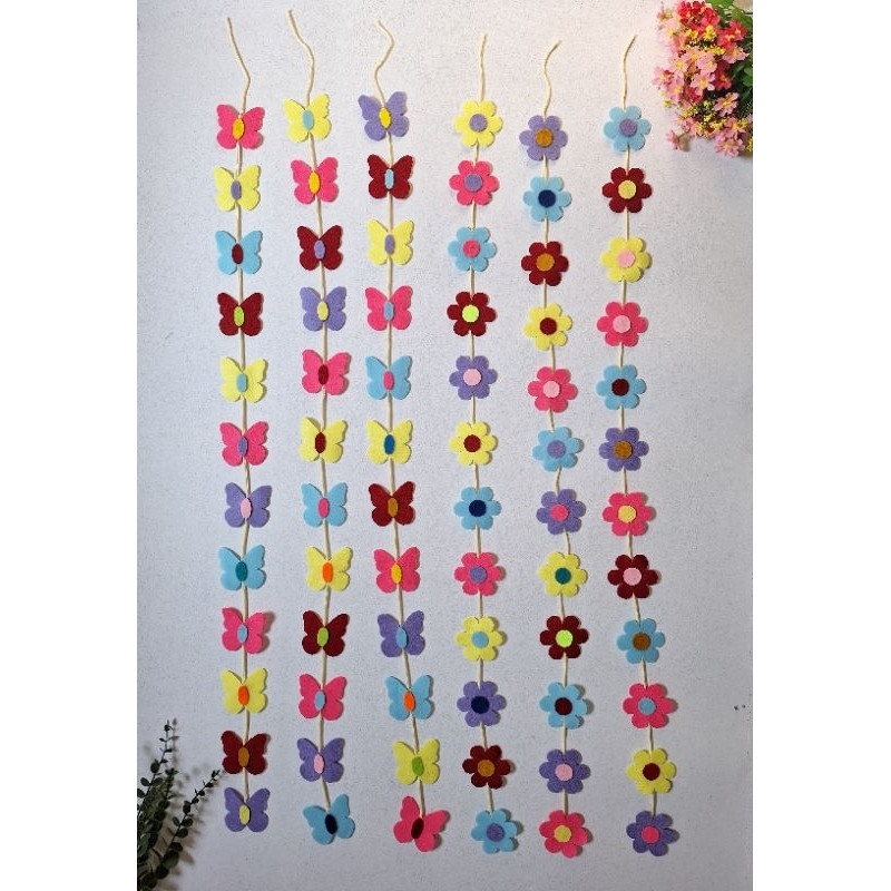 Hiasan Kelas | Gantungan Jendela Kelas | Tirai Flanel | Gantungan Flanel