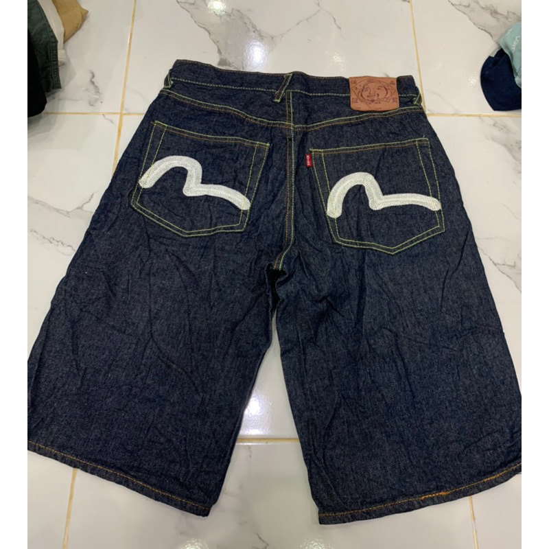 evisu jeans denim short pants second