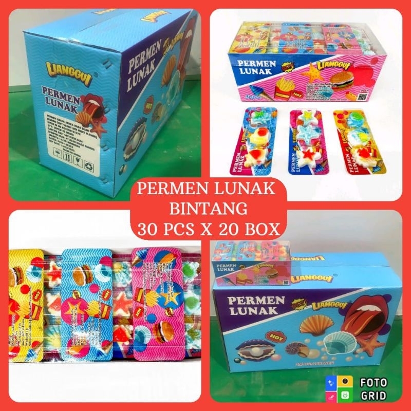 

Permen Cemilan Snack Gummy Gumi Yupi Jelly Bintang Mainan Anak Murah (isi 30 pcs)