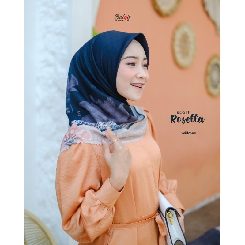 ROSELLA SCARF SEGI EMPAT MOTIF TERMURAH BALQIS HIJAB