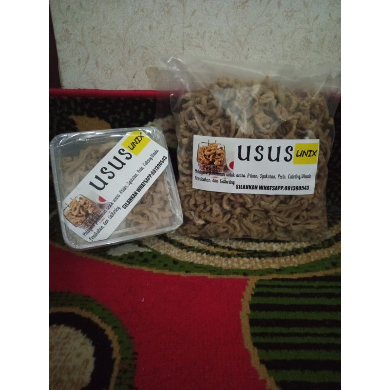 

Gurih Crispy Keripik Usus Unix Premium 1 KG Jajanan Nikmat