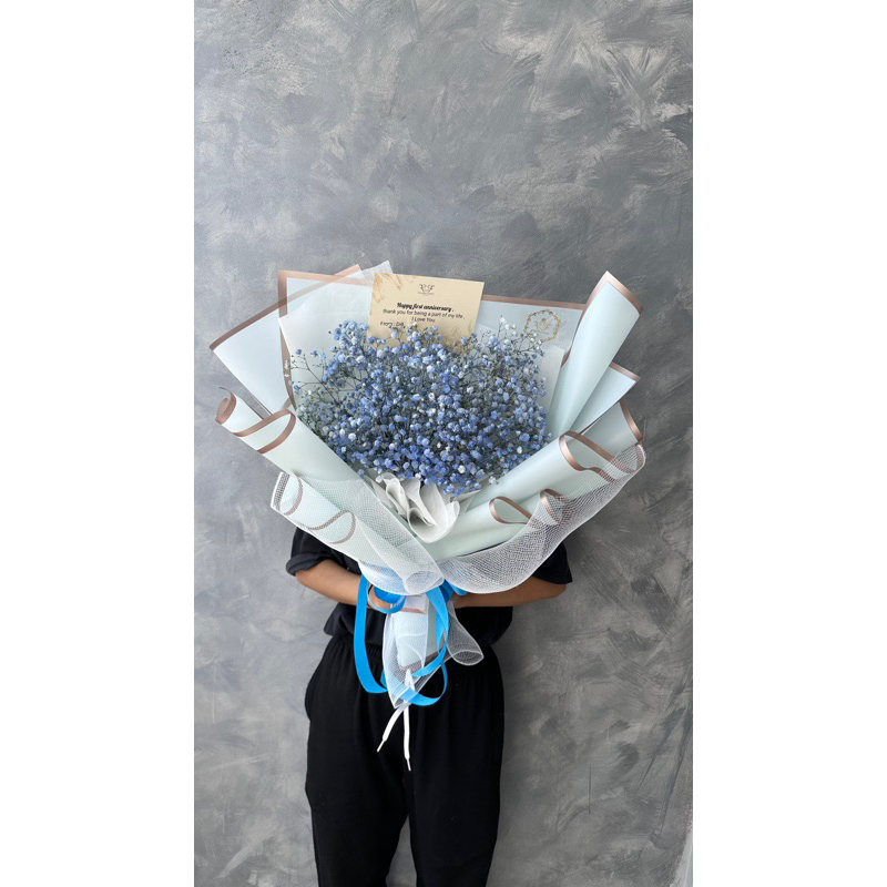buket baby breath asli, fresh baby breath bouquet