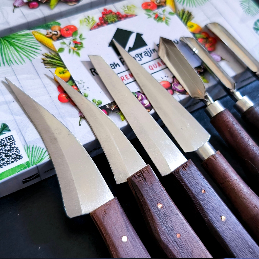 Promo Pisau Ukir Buah isi 7 | pisau Garnis | alat ukir buah