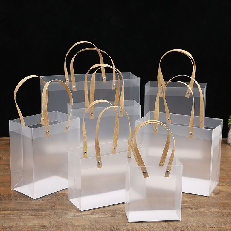 

(Grosir 10buah) Tas Mika Doff Transparan Uk 15x15x15 Hampers Goodie Bag Premium