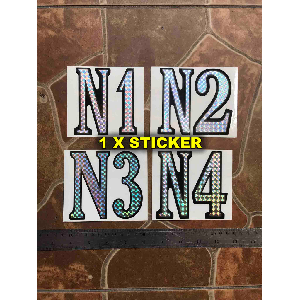 Sticker Replacement N4 N3 N2 N1 Nuno Bettencourt Gitar Elektrik 4N Replica Decal Stickers Washburn G