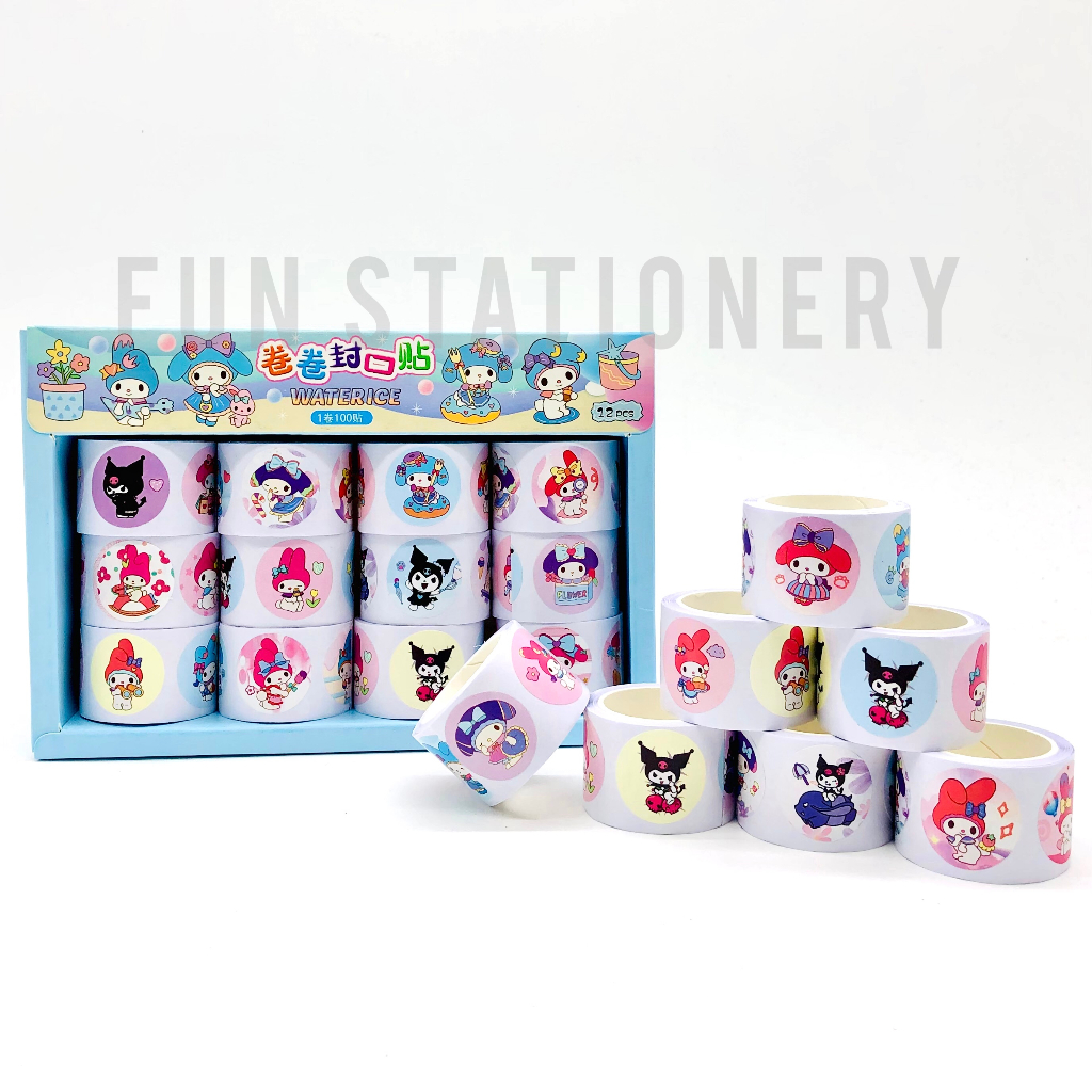 

STICKER ROLL FANCY SANRIO SZ-182 / LABEL STICKER KUROMI MELODY