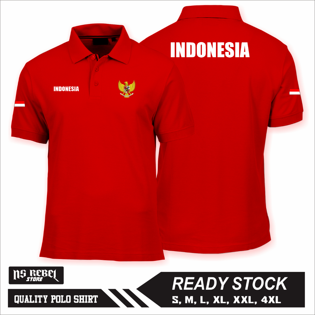 Polo Shirt Kaos Polo Kerah Hut Kemerdekaan Indonesia